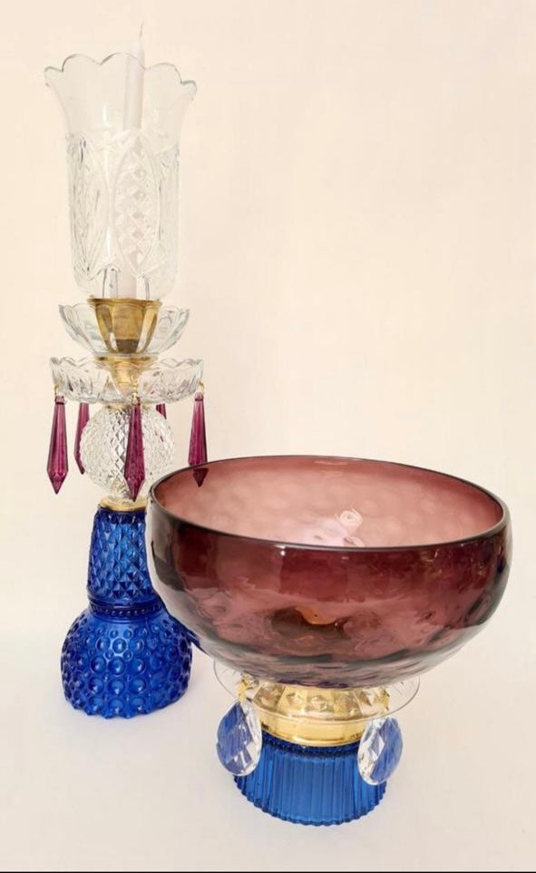 Luminous Maroon Bowl