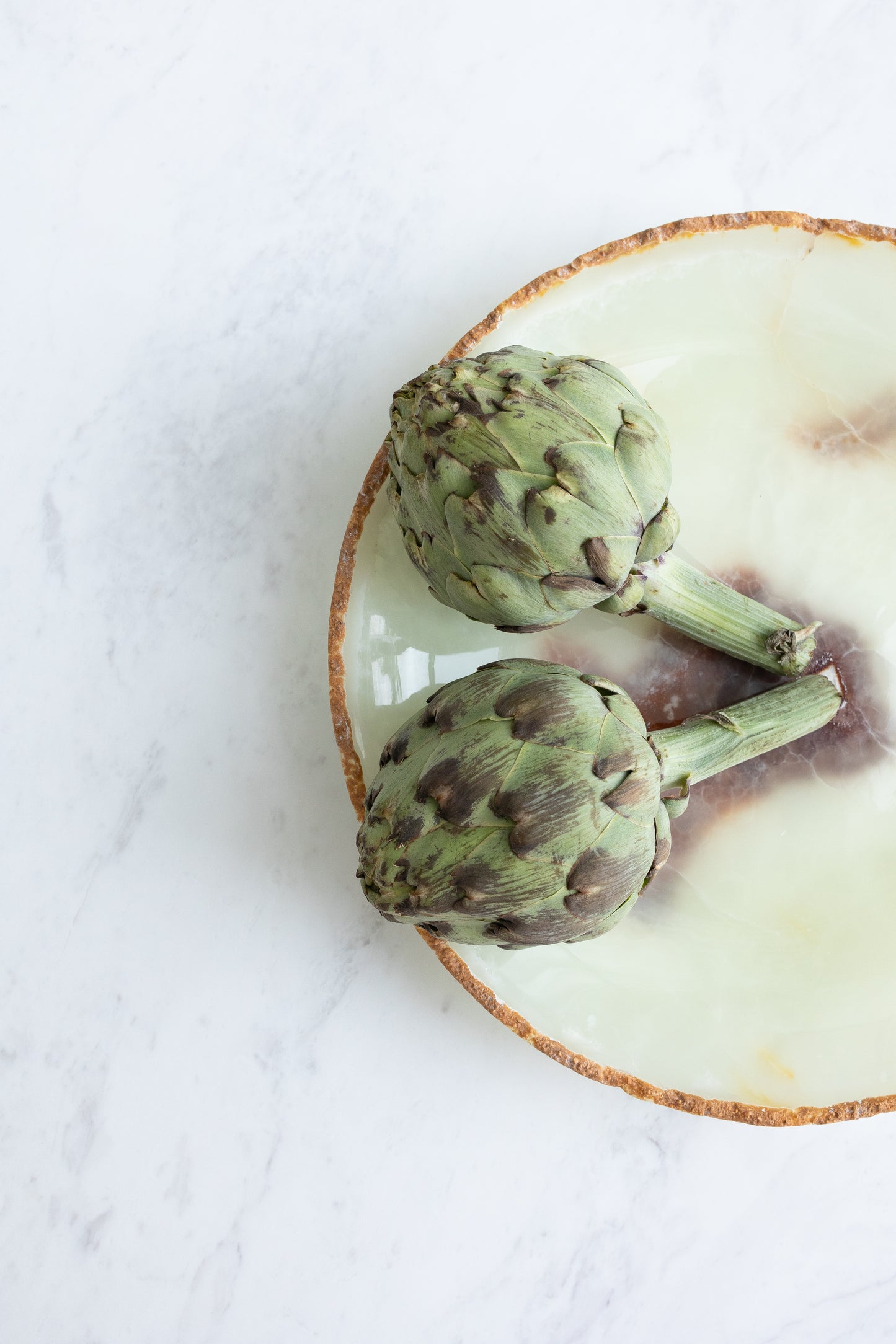 Verdant Oasis Marble Platter