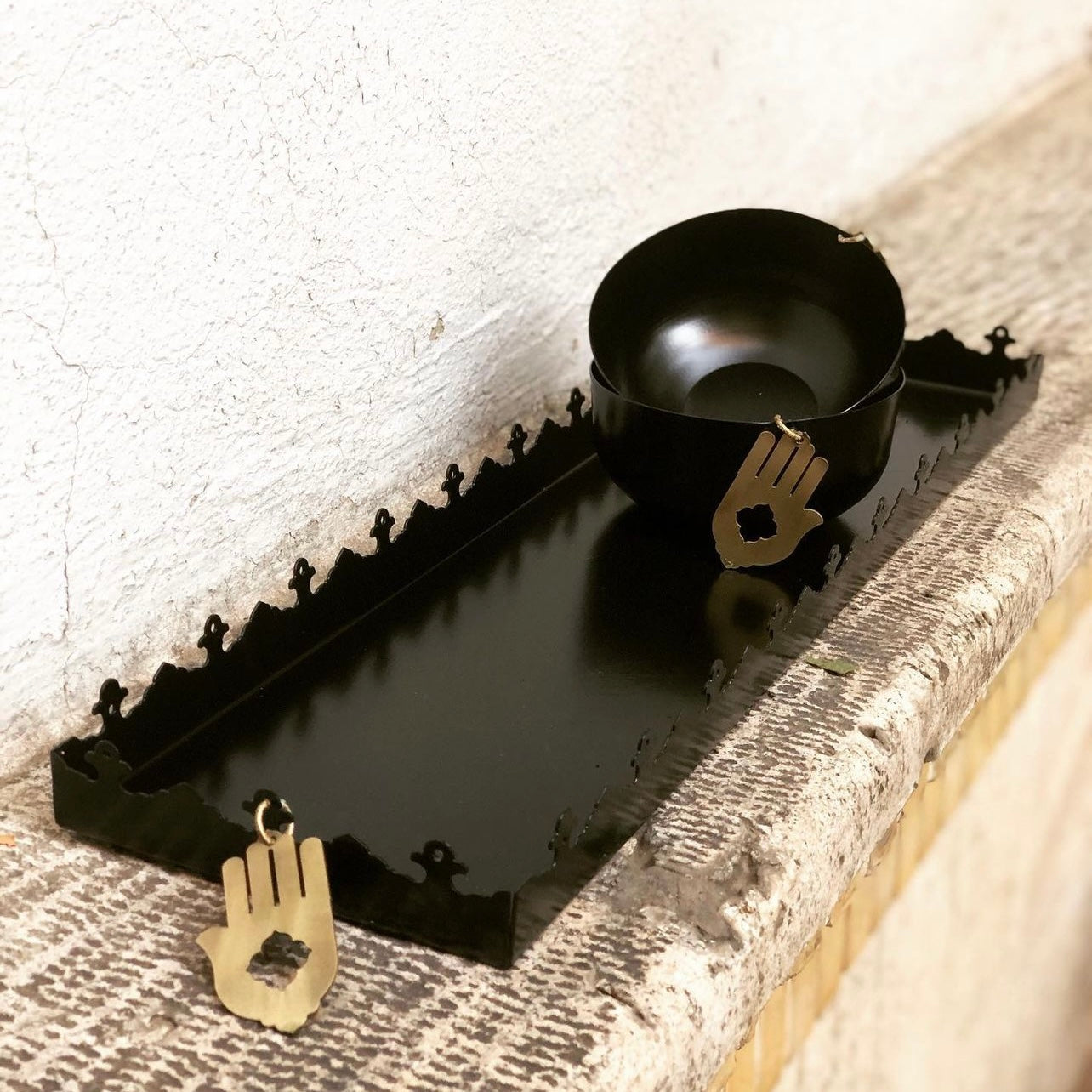 Black Hamsa Bowl