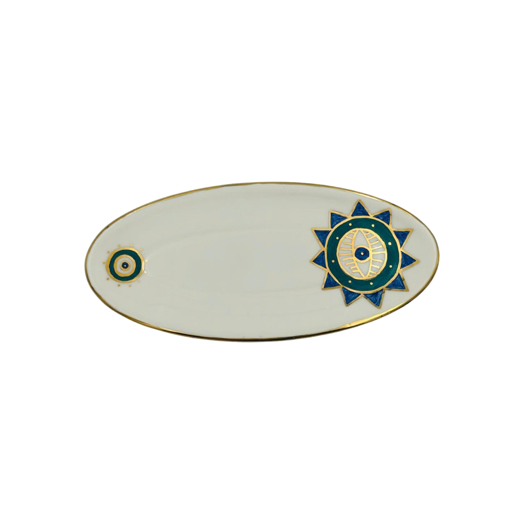 Golden Evil Eye Tray
