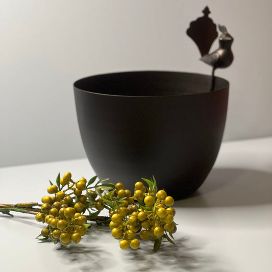 Black Bird Flower Pot